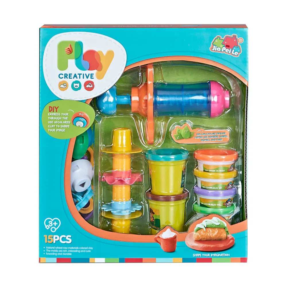 Play Creative Color Clay Set - 15pcs for kids in Kuwait